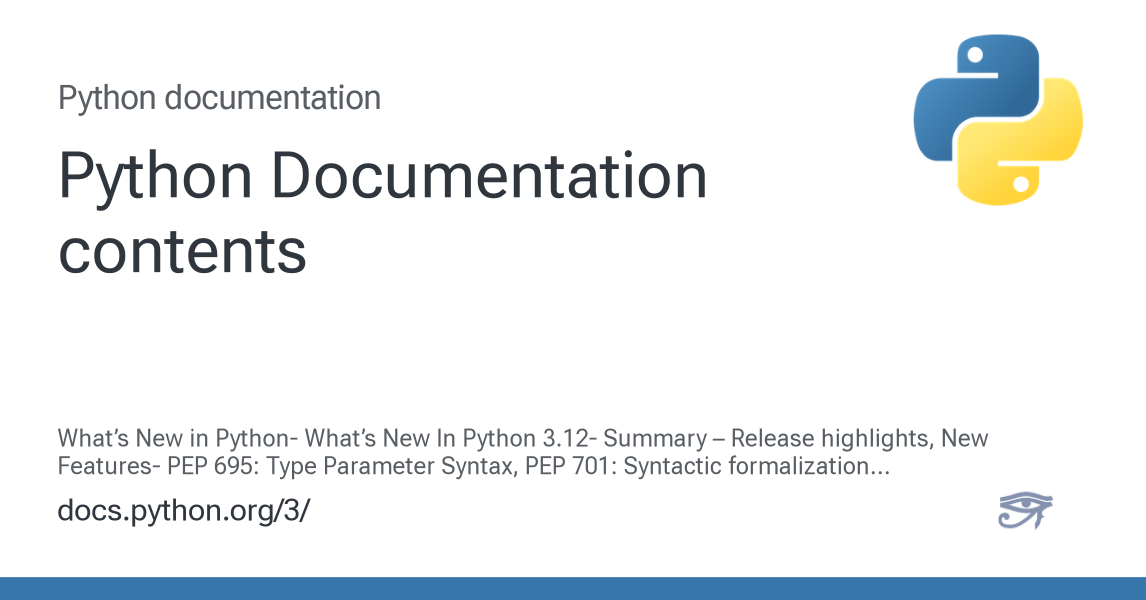 Python Documentation contents — Python 3.12.13 documentation