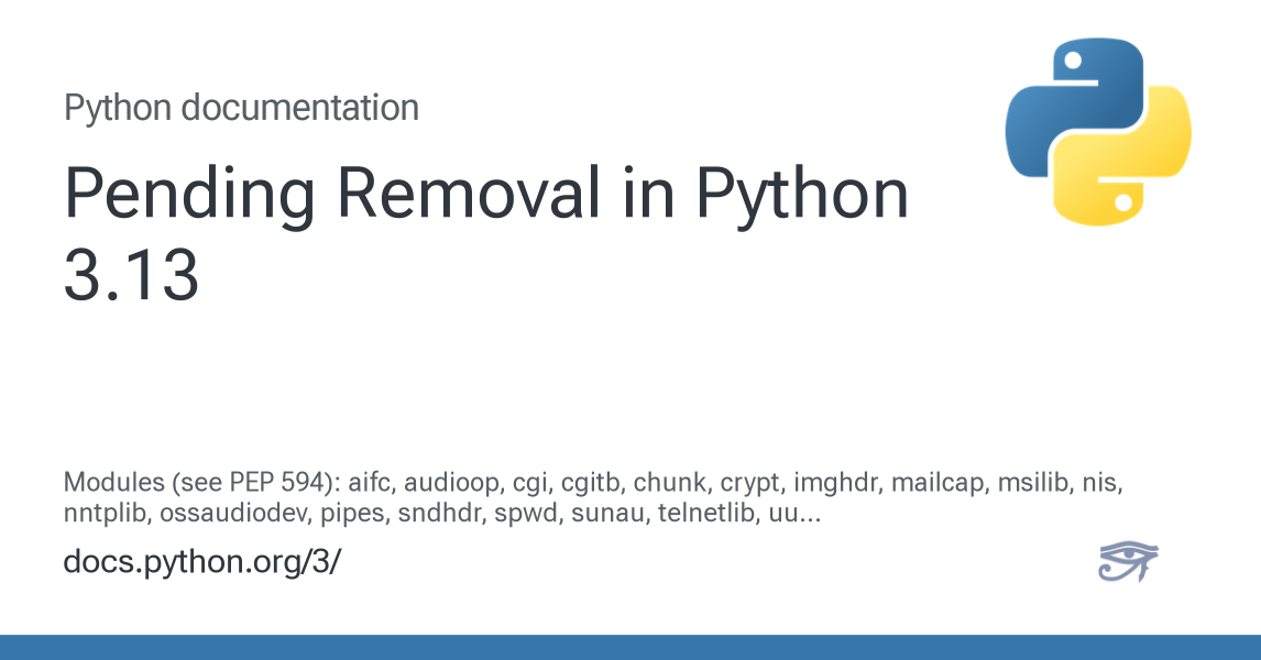 Pending Removal in Python 3.13 — Python 3.12.13 documentation
