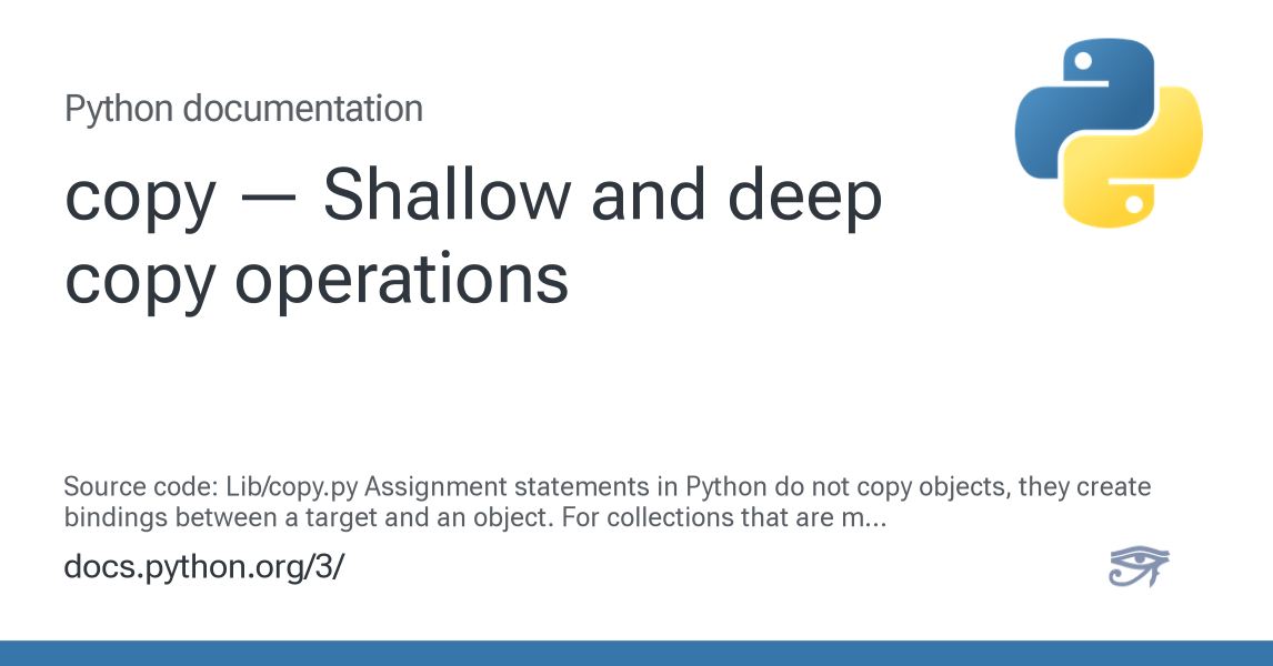 copy — Shallow and deep copy operations — Python 3.12.13 documentation
