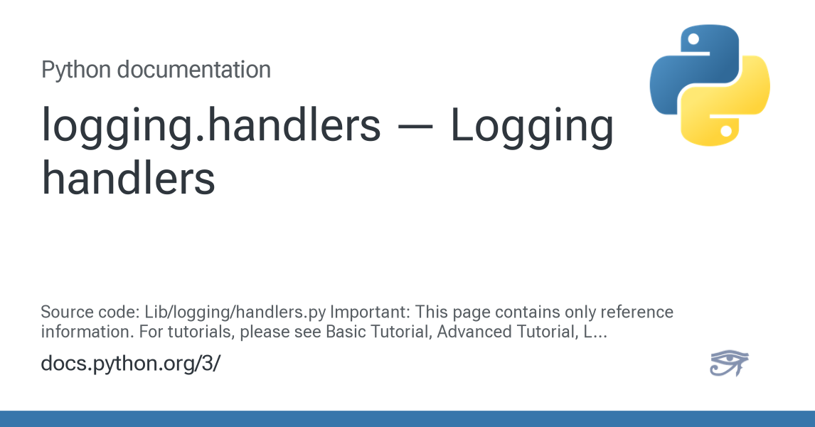 logging.handlers — Logging handlers — Python 3.12.13 documentation