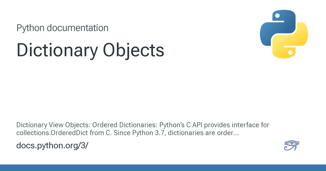 Dictionary Objects — Python 3.13.14 documentation