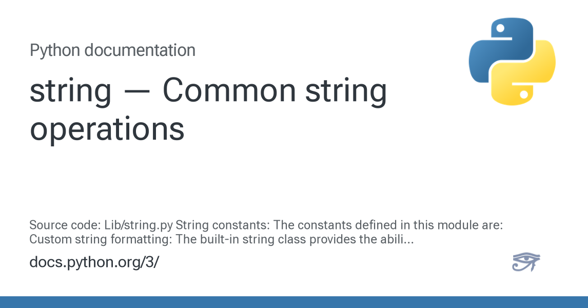 string — Common string operations — Python 3.13.14 documentation