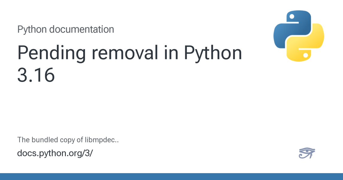 Pending removal in Python 3.16 — Python 3.14.6 documentation