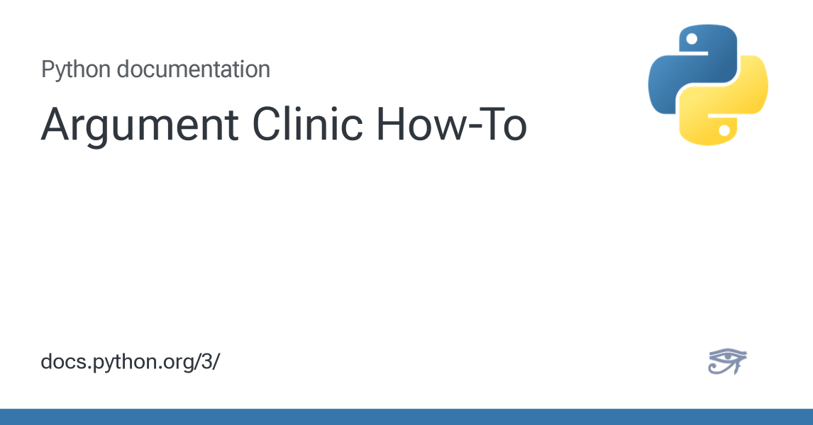 Argument Clinic How-To — Python 3.14.6 documentation