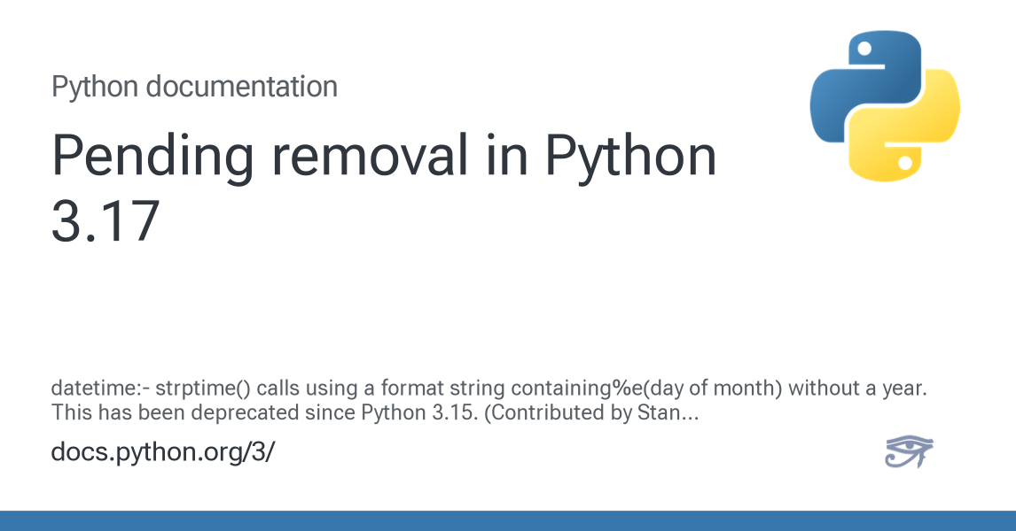 Pending removal in Python 3.17 — Python 3.15.0b3 documentation