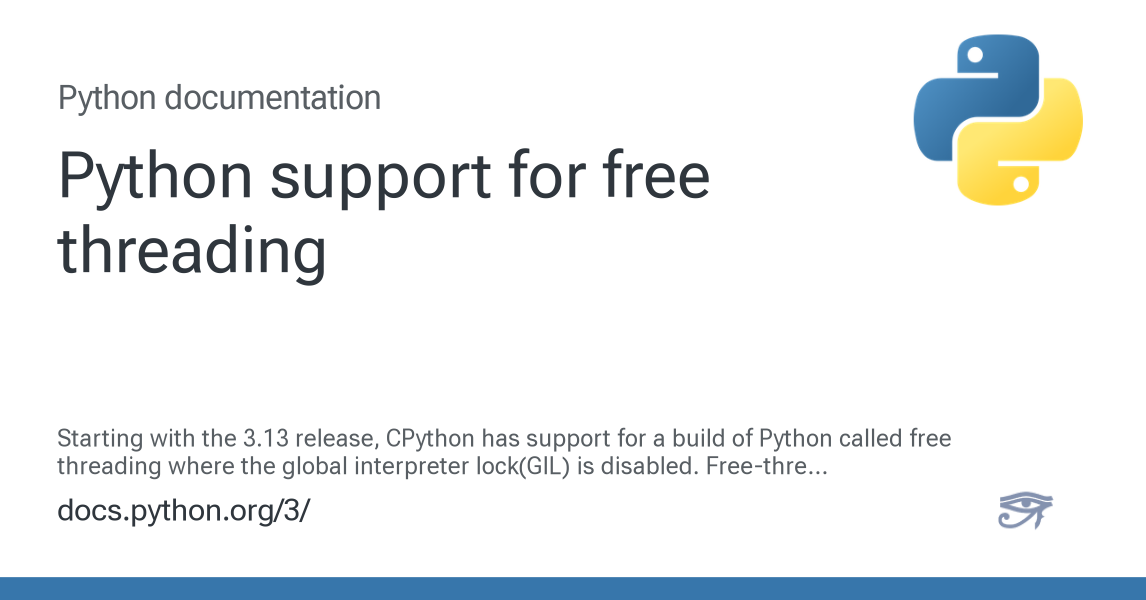 Python support for free threading — Python 3.15.0b4 documentation