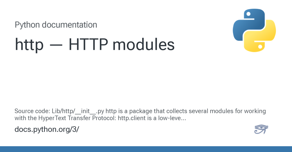 http — HTTP modules — Python 3.15.0b3 documentation