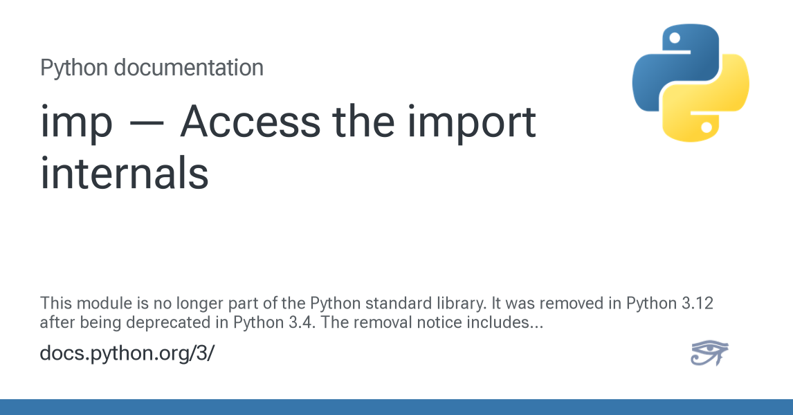 imp — Access the import internals — Python 3.15.0b3 documentation