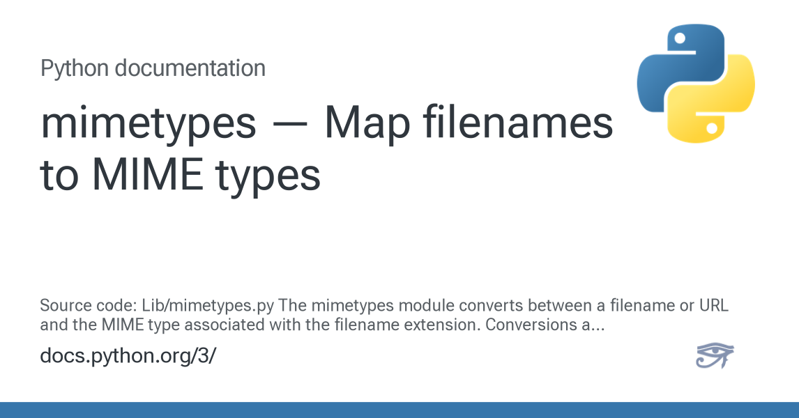 mimetypes — Map filenames to MIME types — Python 3.15.0b4 documentation