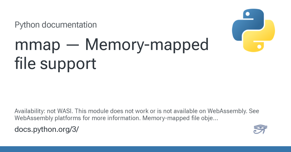 mmap — Memory-mapped file support — Python 3.15.0a0 documentation