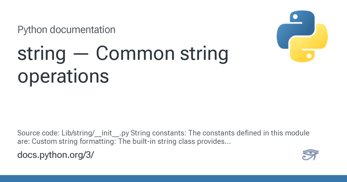 string — Common string operations — Python 3.15.0b1 documentation