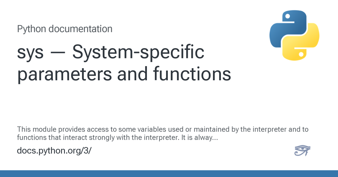 sys — System-specific parameters and functions — Python 3.15.0b2 ...