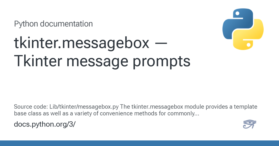 tkinter.messagebox — Tkinter message prompts — Python 3.15.0b3 ...