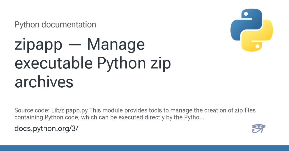 zipapp — Manage executable Python zip archives