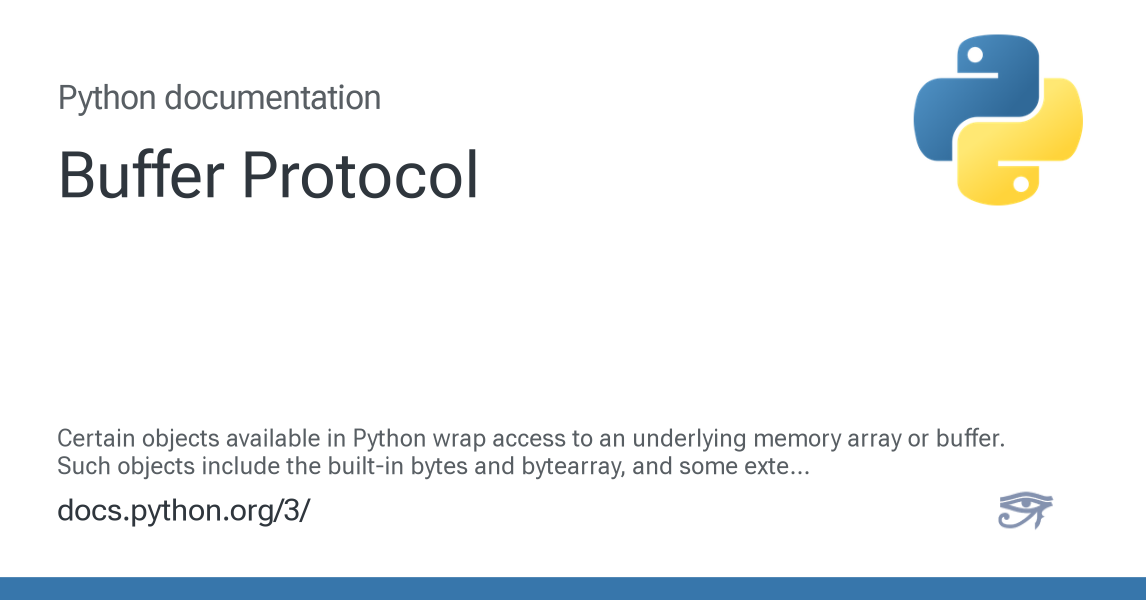 Buffer Protocol — Python 3.16.0a0 documentation