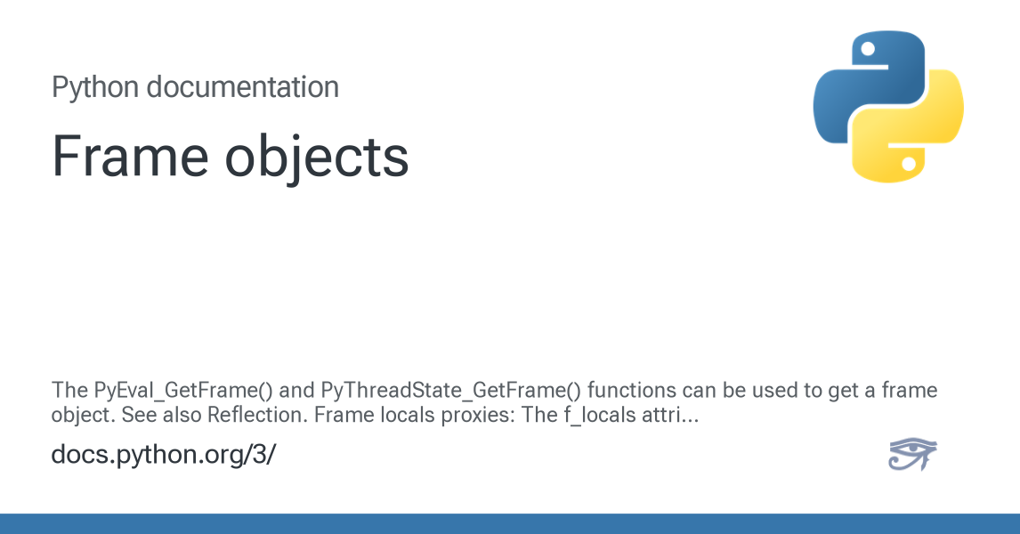 Frame objects — Python 3.16.0a0 documentation