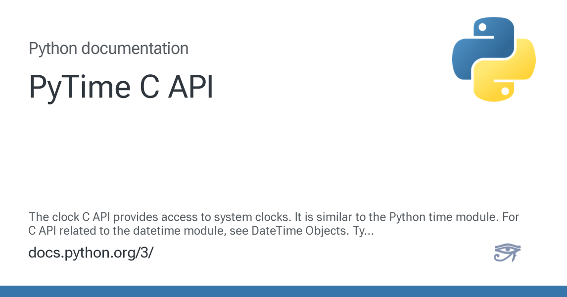 PyTime C API — Python 3.16.0a0 documentation