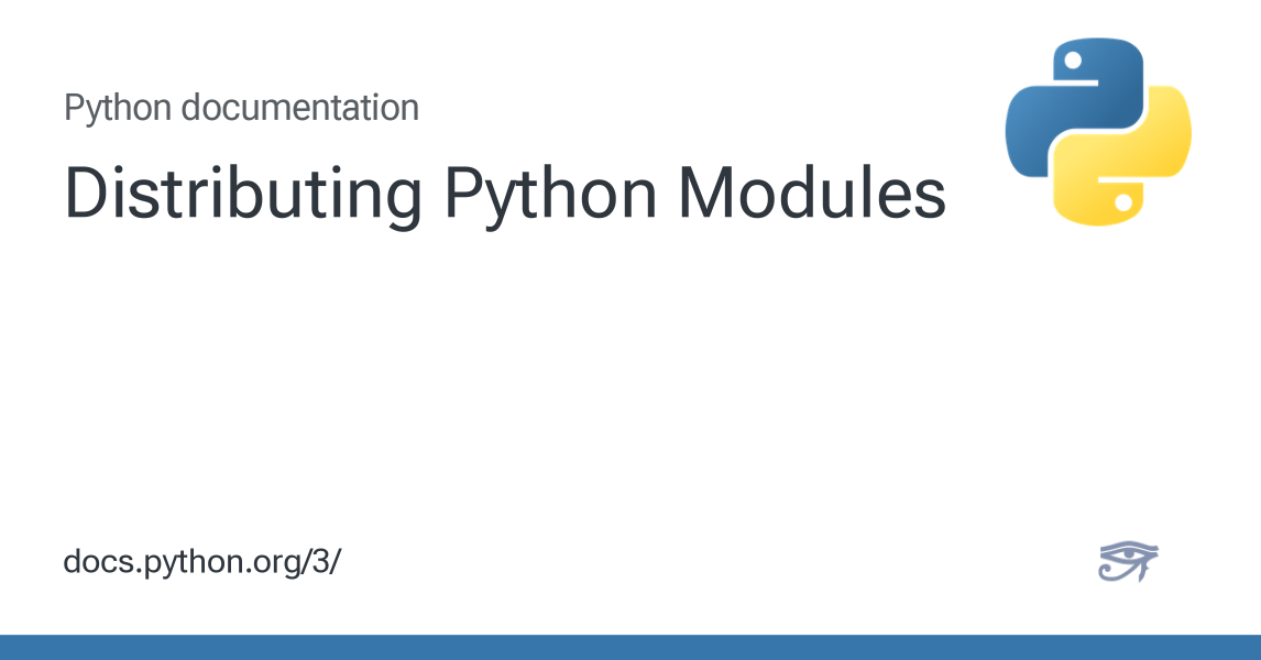 Distributing Python Modules — Python 3.16.0a0 documentation