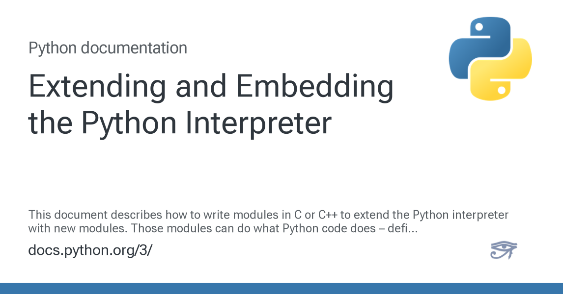 Extending and Embedding the Python Interpreter — Python 3.16.0a0 ...