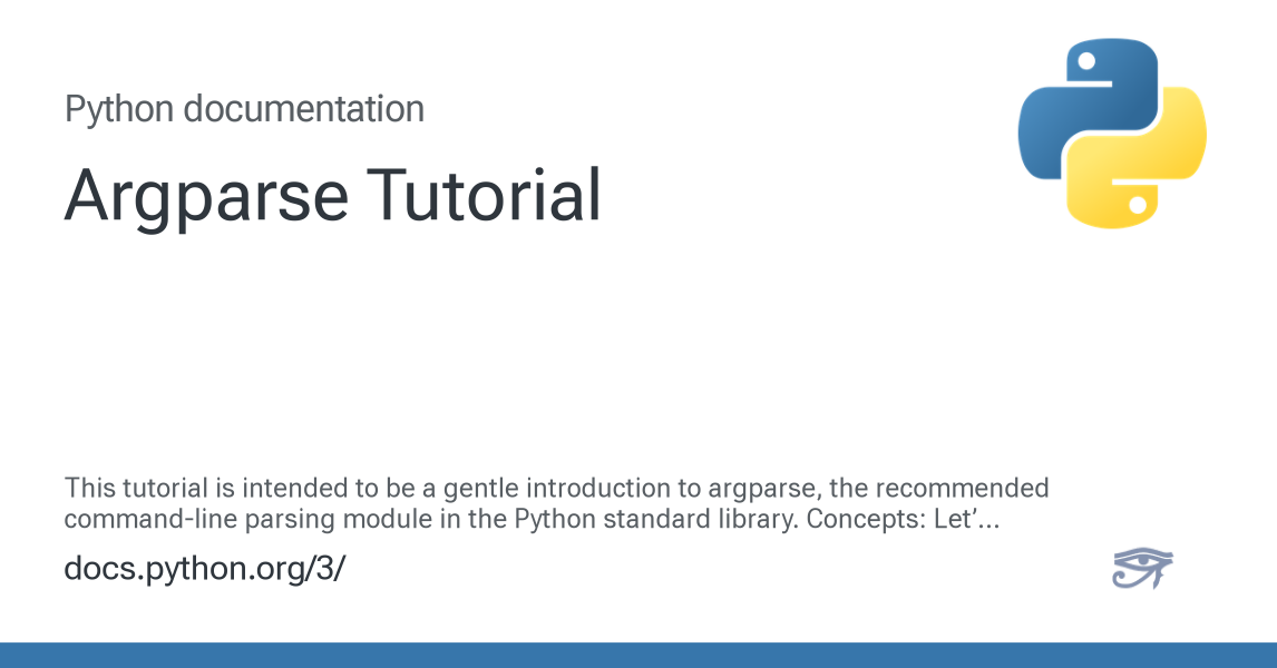 Argparse Tutorial — Python 3.16.0a0 documentation