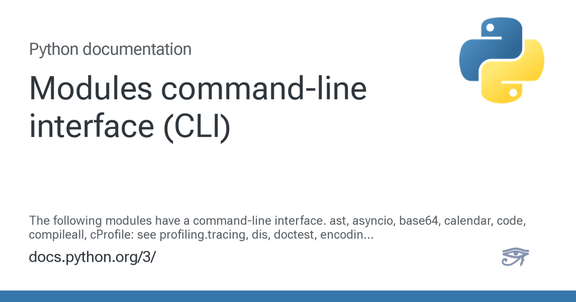 Modules command-line interface (CLI) — Python 3.16.0a0 documentation