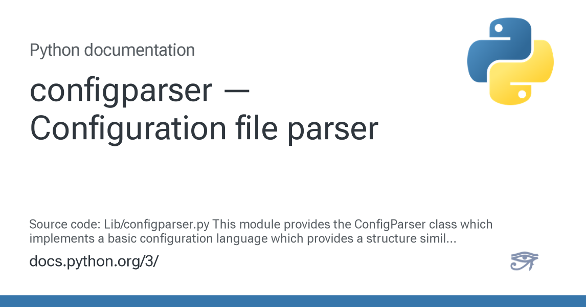 configparser — Configuration file parser — Python 3.16.0a0 documentation