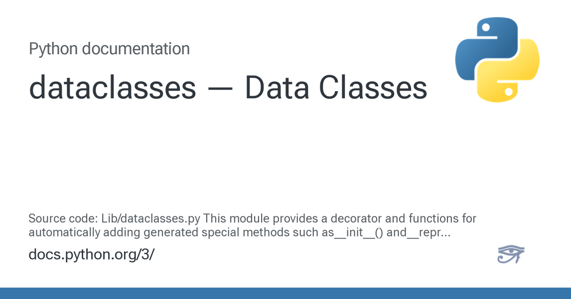 dataclasses — Data Classes — Python 3.16.0a0 documentation
