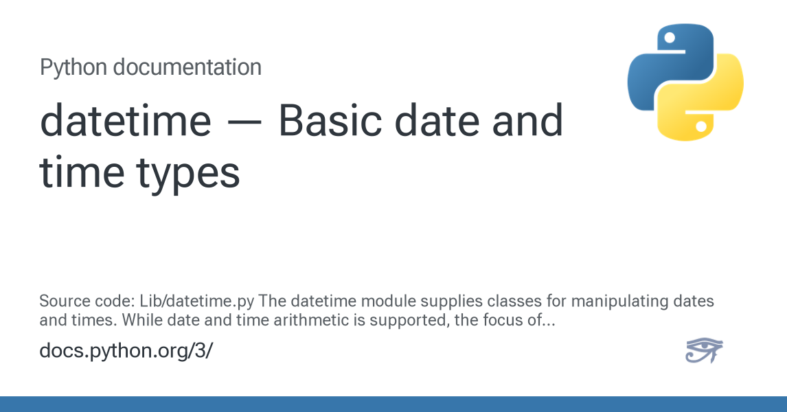 datetime — Basic date and time types — Python 3.16.0a0 documentation