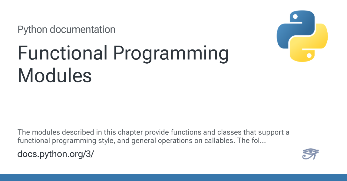 Functional Programming Modules — Python 3.16.0a0 documentation