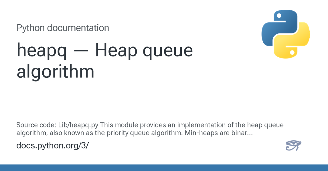 heapq — Heap queue algorithm — Python 3.16.0a0 documentation