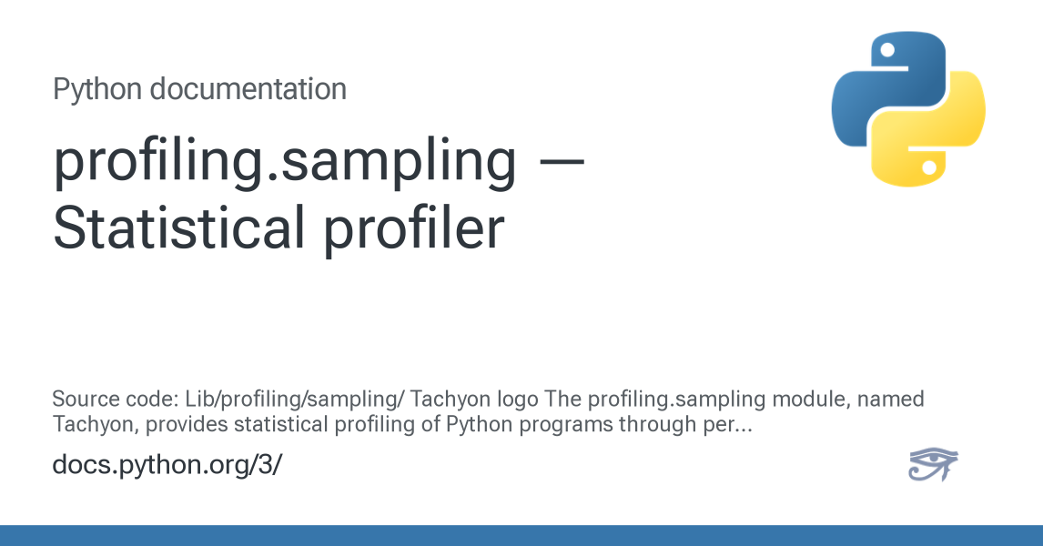 profiling.sampling — Statistical profiler — Python 3.16.0a0 documentation