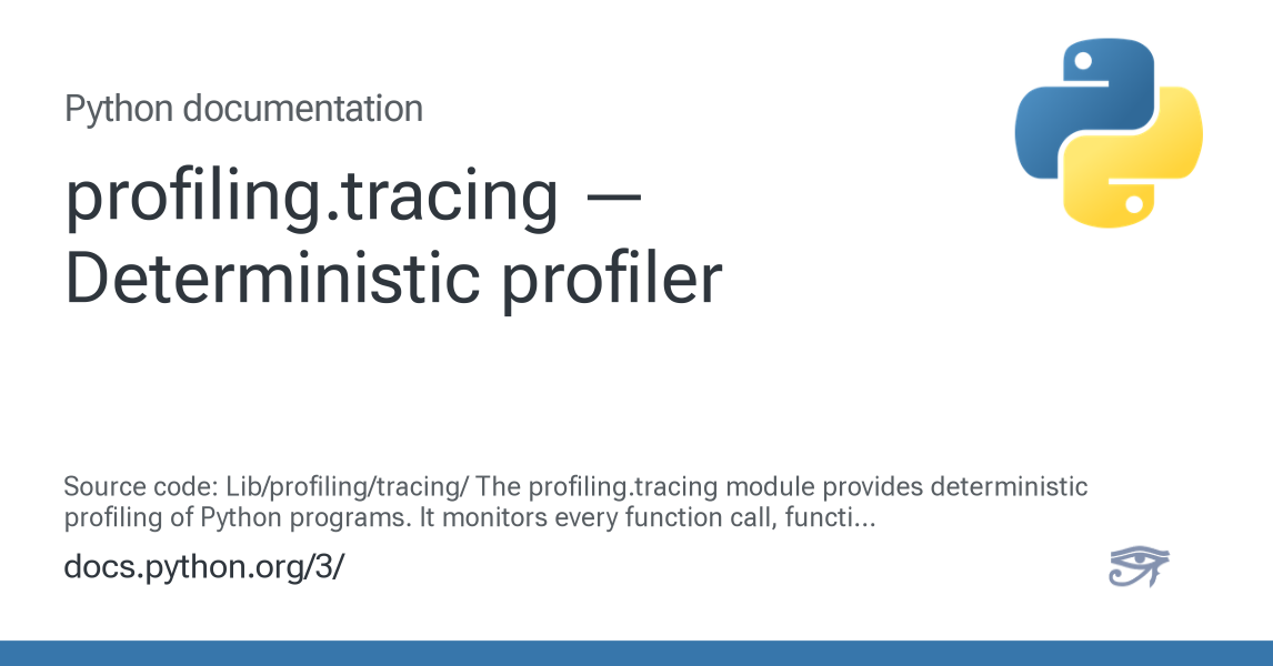 profiling.tracing — Deterministic profiler — Python 3.16.0a0 documentation