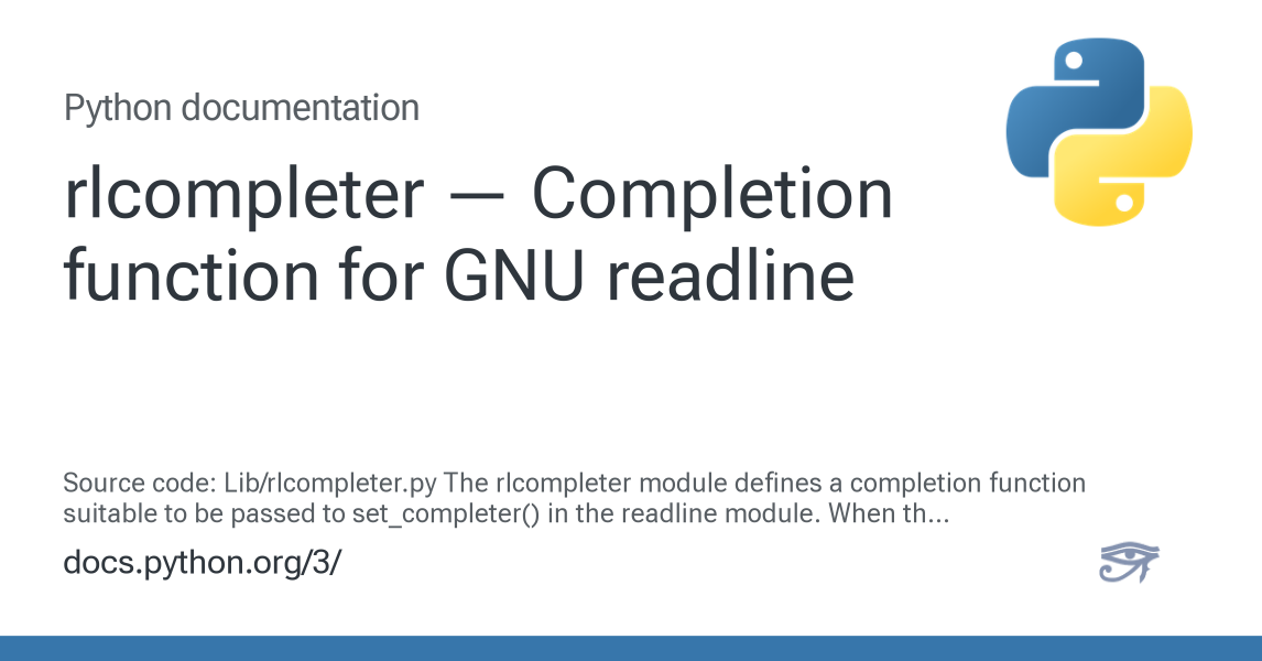 rlcompleter — Completion function for GNU readline — Python 3.16.0a0 ...