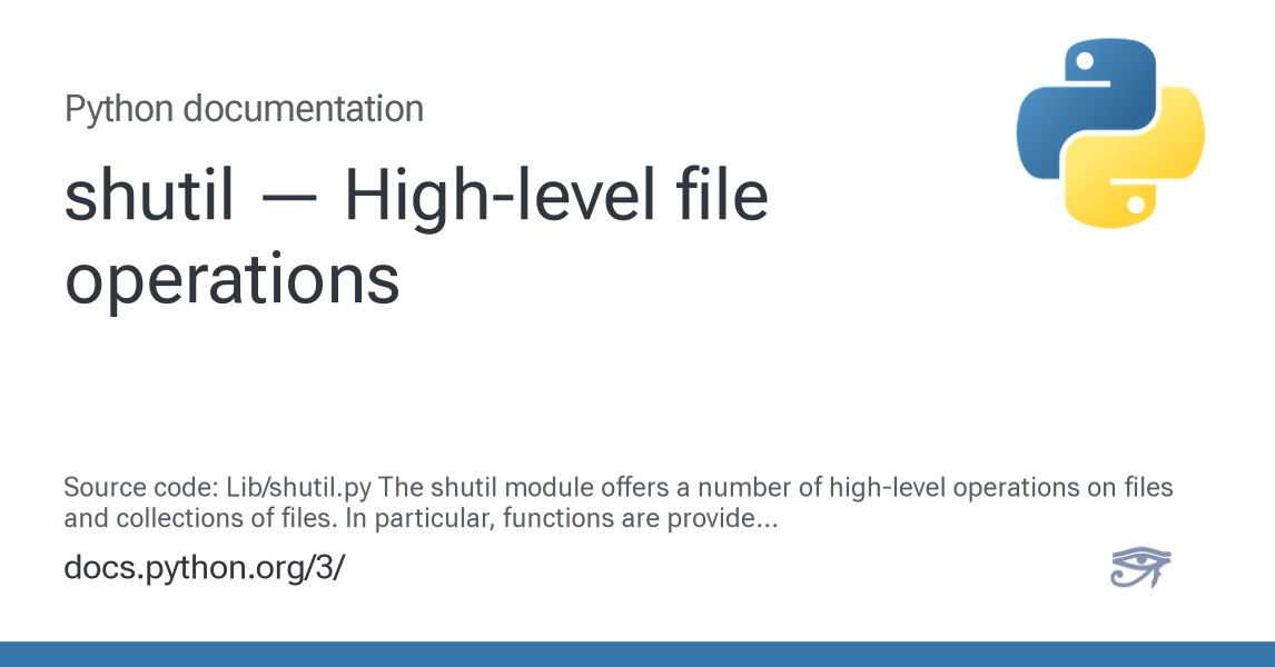 shutil — High-level file operations — Python 3.16.0a0 documentation