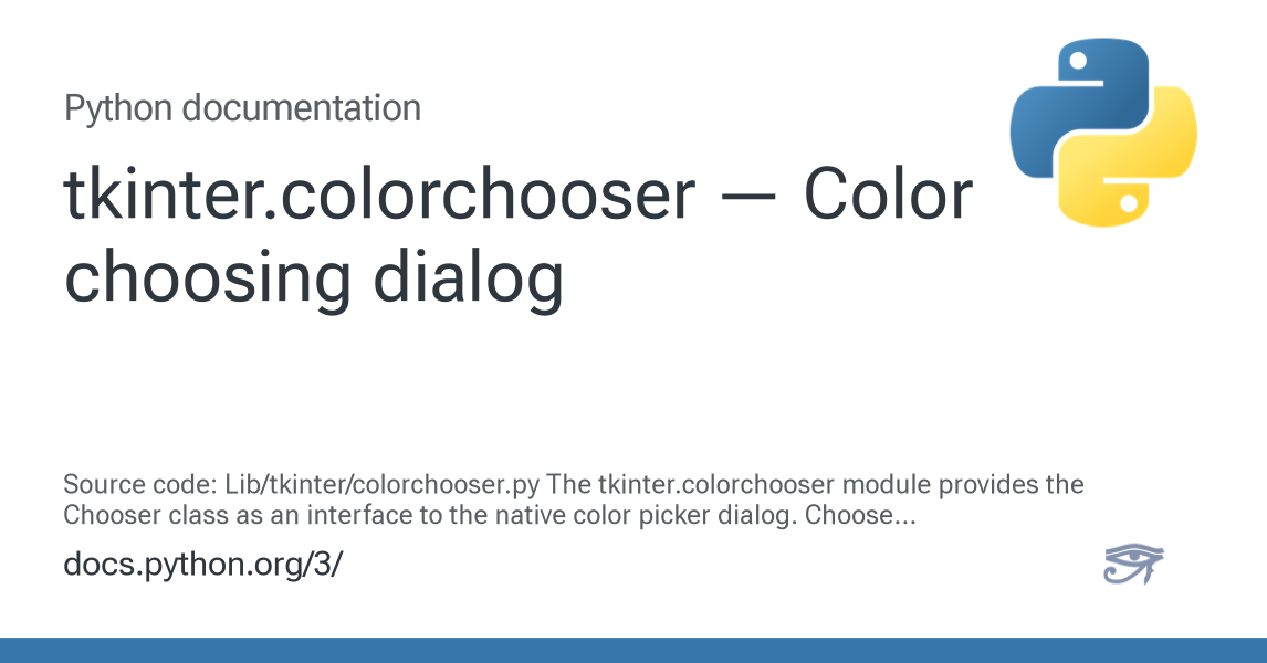tkinter.colorchooser — Color choosing dialog — Python 3.16.0a0 ...