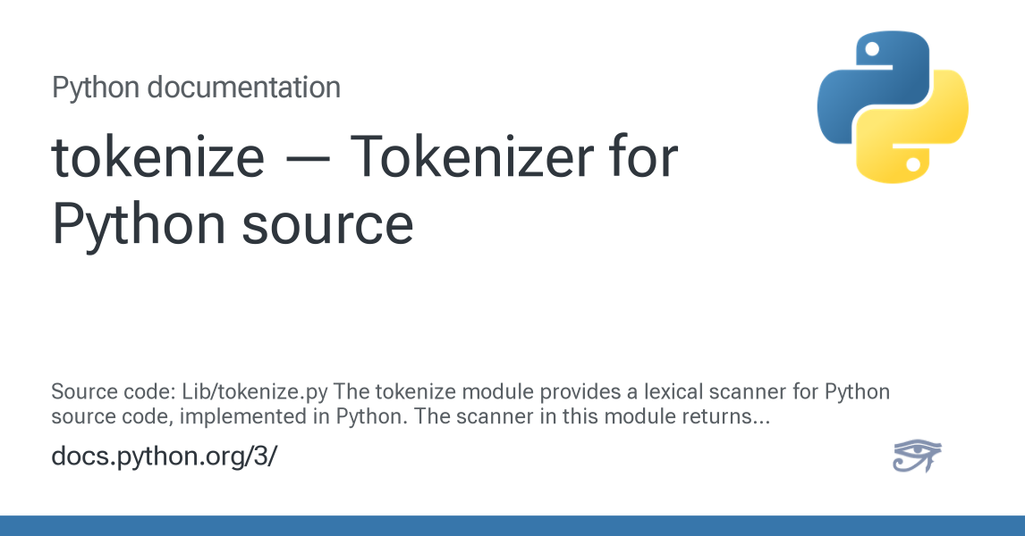 github - janbodnar python-sqlite-examples: source code... tokenize — Tokenizer for Python source — Python 3.16.0a0 documentation