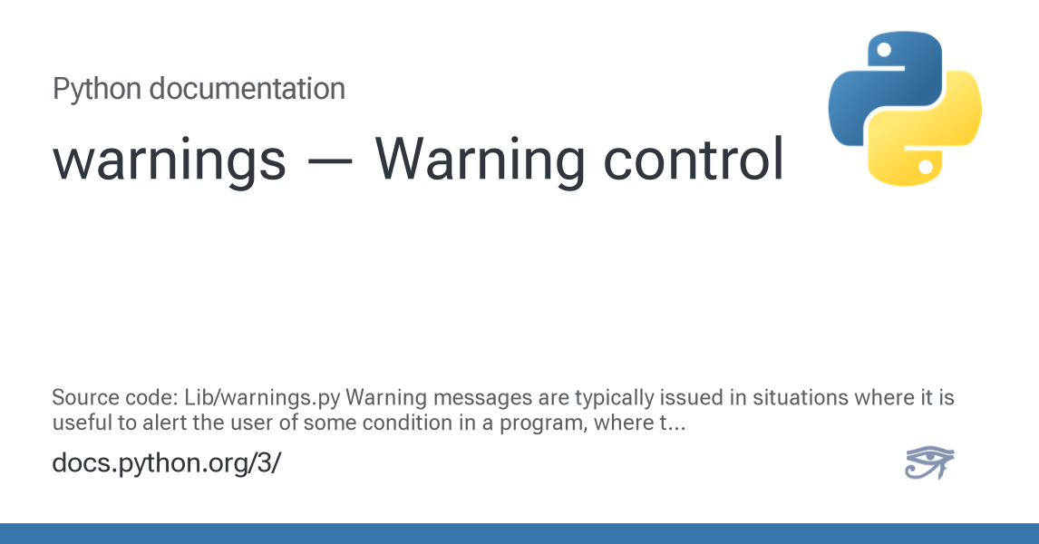 warnings — Warning control — Python 3.16.0a0 documentation