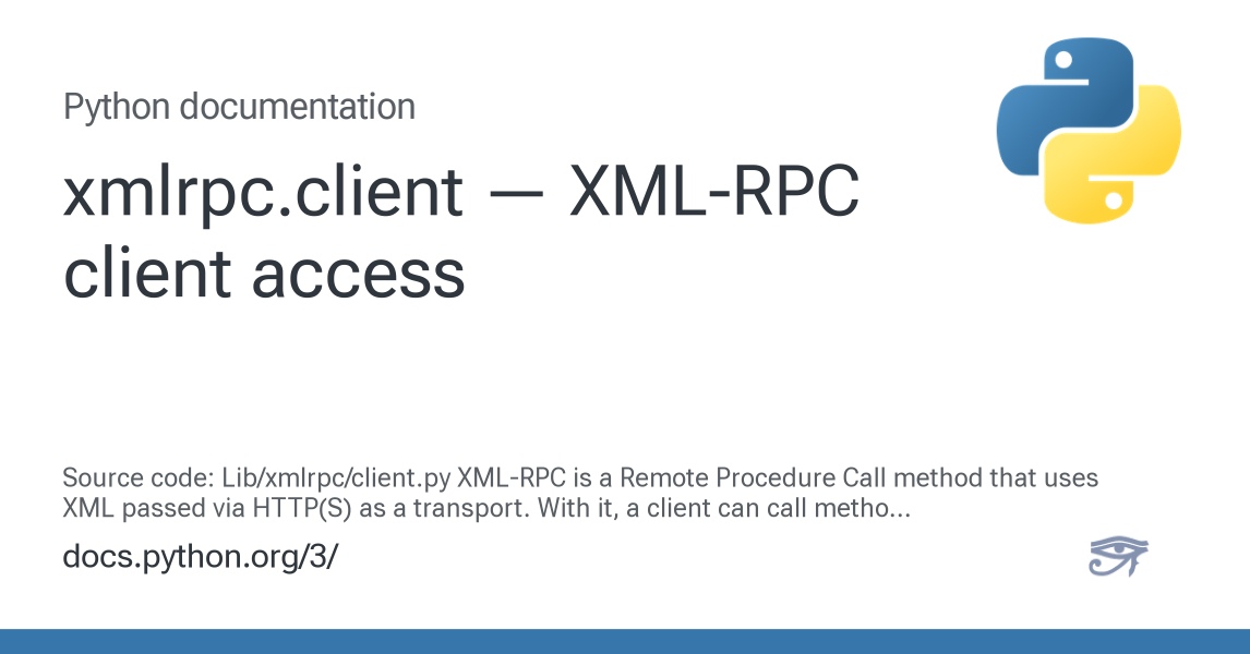 xmlrpc.client — XML-RPC client access — Python 3.16.0a0 documentation