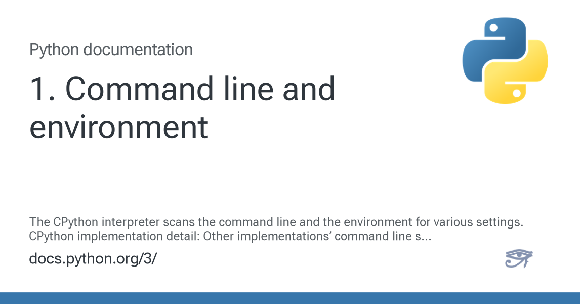 1. Command line and environment — Python 3.16.0a0 documentation