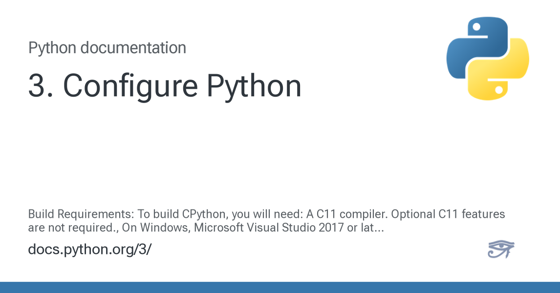 3. Configure Python — Python 3.16.0a0 documentation